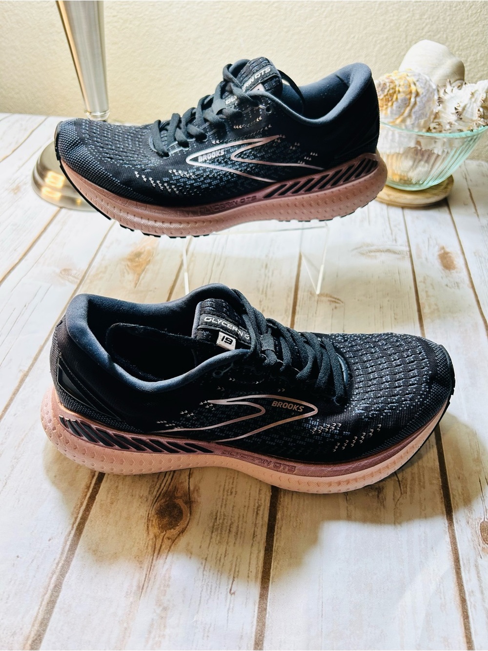 Brooks Glycerin GTS 19 Black and Pink Shoes Running Jogging  Walking - Picture 9 of 9